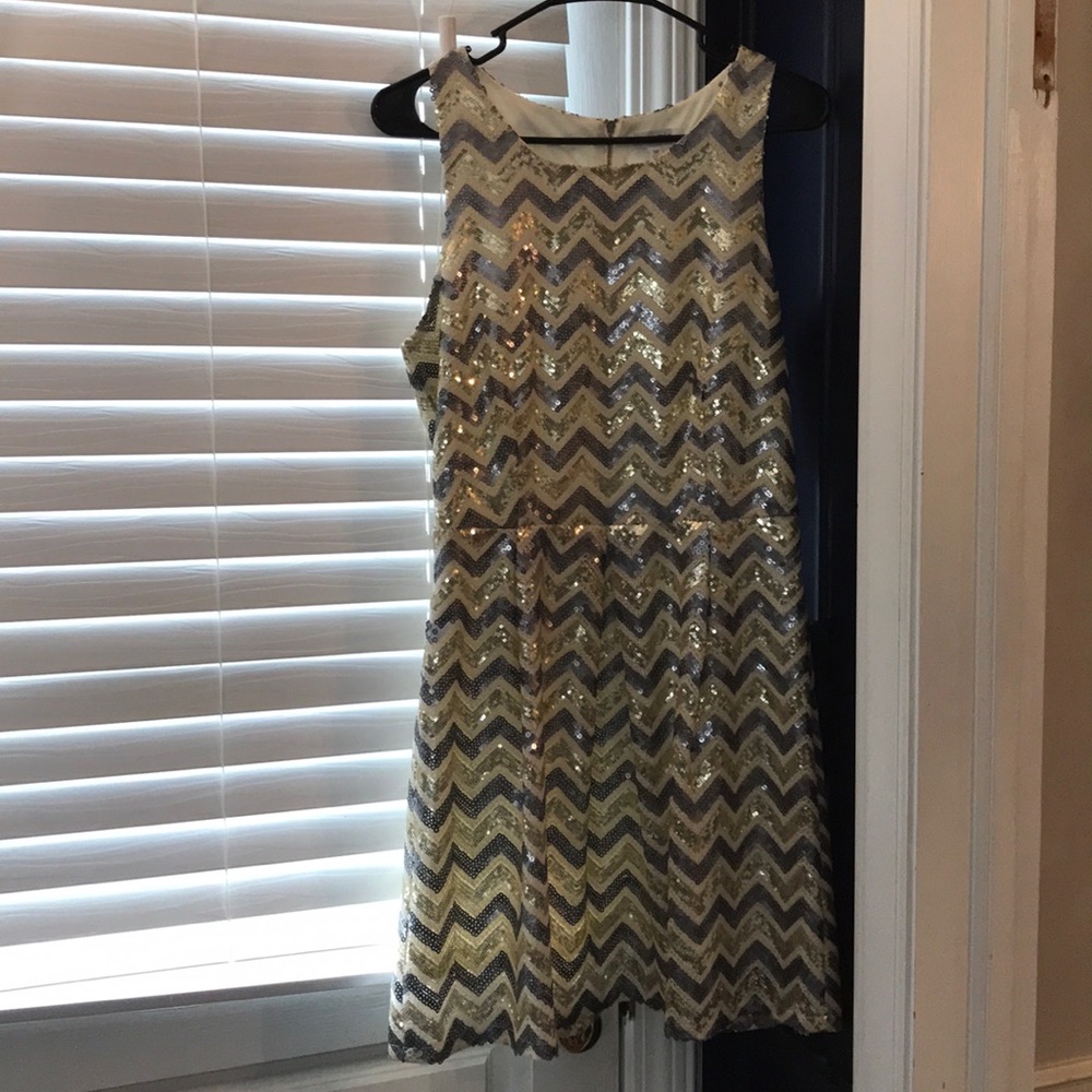 Sequin Chevron Holiday Dress